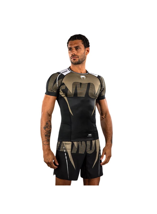 VENUM ADRENALINE SHORTSLEEVE RASHGUARD BLACK/SAND - Image 2