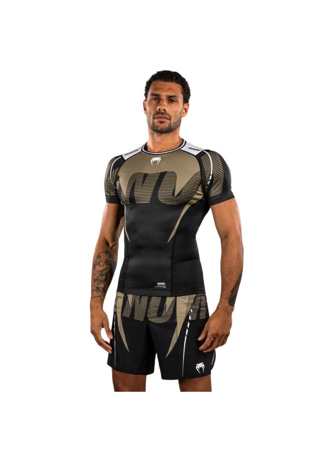 VENUM ADRENALINE SHORTSLEEVE RASHGUARD BLACK/SAND - Image 1