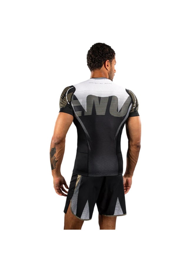 VENUM ADRENALINE SHORTSLEEVE RASHGUARD BLACK/SAND - Image 3