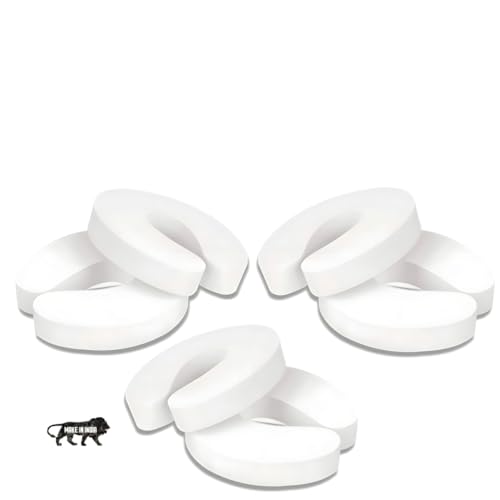 KidDough Baby Proofing Finger Pinch Door Guard for Kids Safety - Pack of 6 White C-Shape Door Stopper Guard, for Accidental Door Lock & Slamming Door Protection for Child, Babies & Pet Safety - Image 1