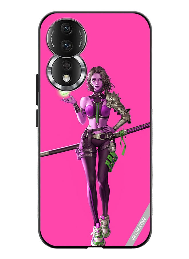 VR CREATIVE غطاء حماية لهاتف Honor 80 بتصميم فتاة خيالية متعدد الألوان - Image 1
