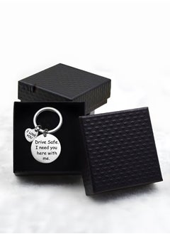 Generic Car Keychain Birthday Gifts for Boyfriend Husband Love Keychain Valentines Gifts for Wife Girlfriend Anniversary Present,''drive safe i need you here with me'' Key Chain  - Image 4
