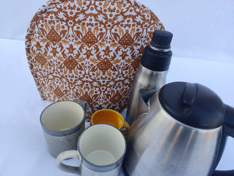 Malan Bai Mandala Tea Cozy Cover Hand Block Winter Tea Cozy Cotton Tea Kettle Warmer Pot Cover Hot Coffee Cover Handamde Kitchen Décor Brand: Malan Bai (Pattern 24) - Image 3