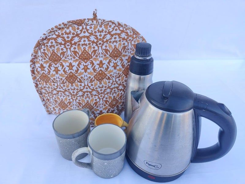 Malan Bai Mandala Tea Cozy Cover Hand Block Winter Tea Cozy Cotton Tea Kettle Warmer Pot Cover Hot Coffee Cover Handamde Kitchen Décor Brand: Malan Bai (Pattern 24) - Image 1