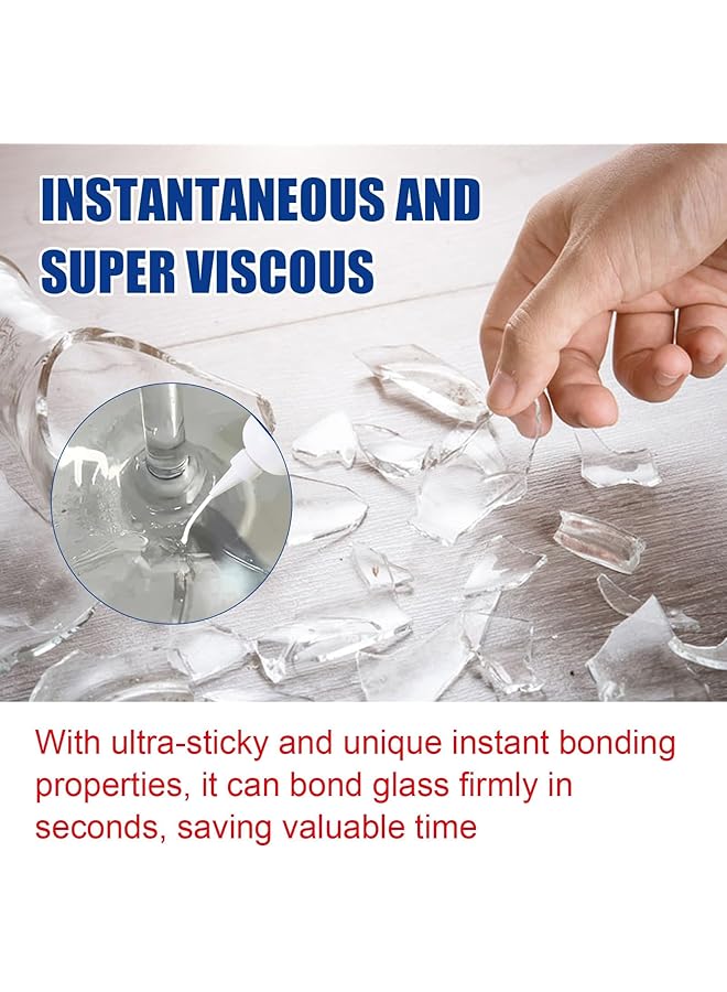 إيروريكس غراء زجاجي احترافي لإصلاح الترابط بين الزجاج والزجاج والزجاج والمواد الأخرى ذو لزوجة قوية للغاية وآمن وغير سام ومثالي لجميع الأسطح الزجاجية غراء زجاجي غراء فائق - Image 5