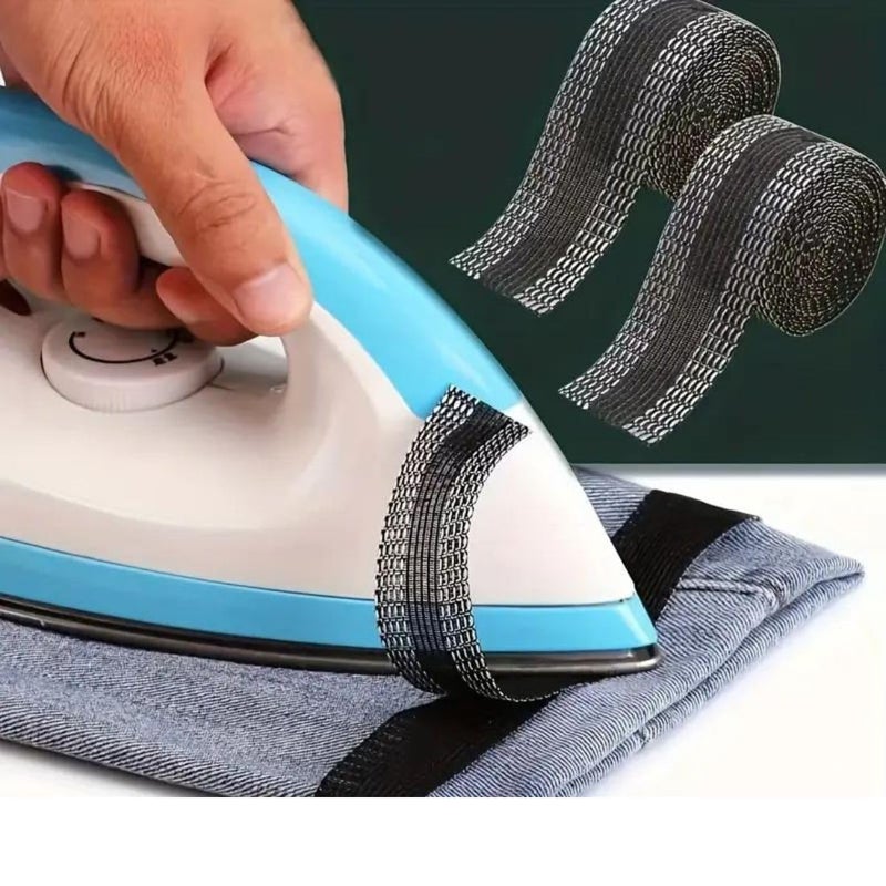 Yeipis YEIPIS Hem Tape for Pants Jeans Saree 5mtr25mm IronOn Instant Hem Tape Trousers Patch Hem Tape No Cutting Modify Pant Adhesive Patches Fusible Clothing Accessories for Repairing Jeans Trousers  - Image 3