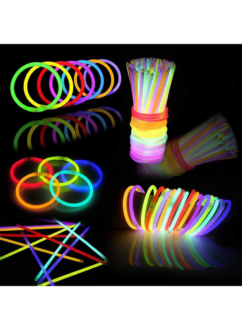 144 Pcs Glow Sticks Bulk 8 Inch Bracelets Necklaces Glow In The Dark Neon  - Image 2
