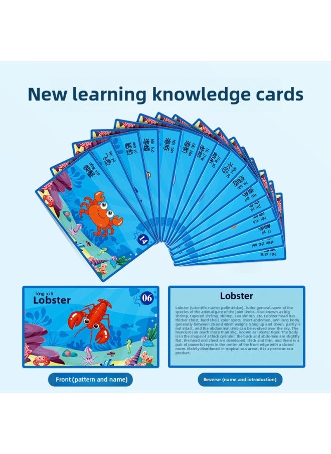 [900 People Spelling List In One Week] Children's Fishing Toys 1 To 3 Years Old Puzzle One And A Half Years Old Children Develop Brain-Colour:[bucket] 50 Fish + 50 Cognitive Cards + 2 Fishing Rods-Specification:Wooden + Magnetic + No Burrs  - Image 5