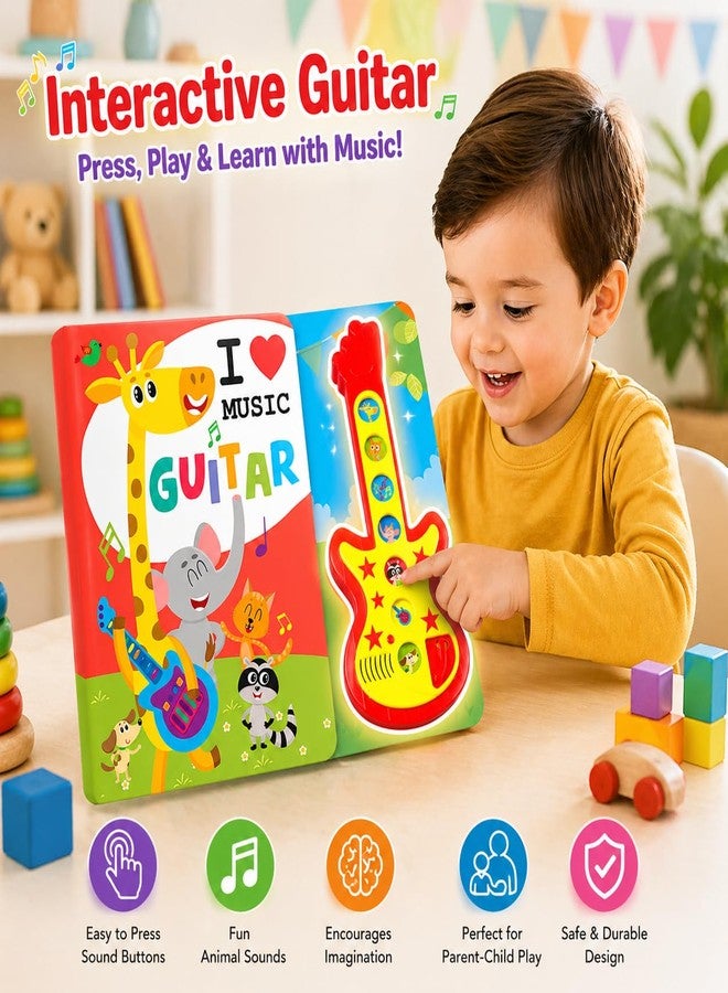 Braintastic I Love Music Guitar Sound Book for Kids - Interactive Musical Learning Toy with Guitar Buttons | Educational Sound Book for Toddlers & Preschool Children - Image 4