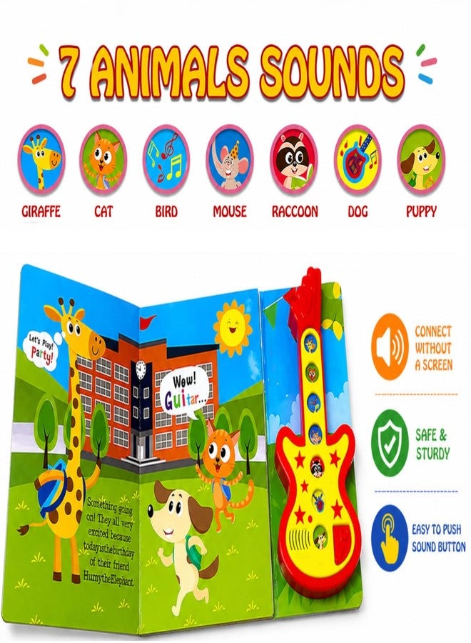 Braintastic I Love Music Guitar Sound Book for Kids - Interactive Musical Learning Toy with Guitar Buttons | Educational Sound Book for Toddlers & Preschool Children - Image 2