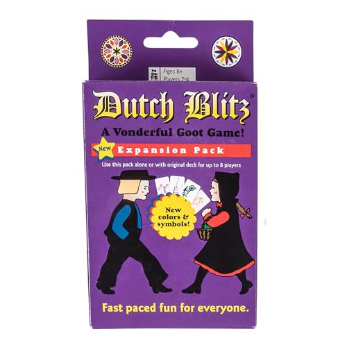Dutch Blitz Purple Expansion Pack Use Alone Or w Original Deck to Play w 24 Players 4 New Card Colors Fast Paced Fun Card Game Ages 8 - Image 1