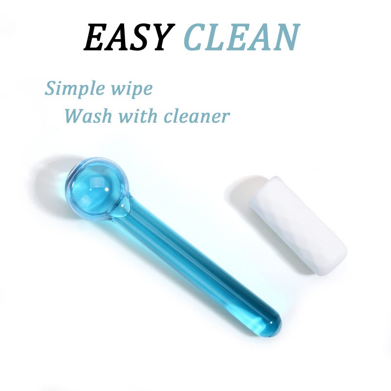 CIBLUTY ICE Globes Small Balls for Eyes, 2 PCS Blue Facial Globes for Massage Tool, Facial Roller Cold Skin Massagers, Tighten Skin, Reduce Puffiness and Dark Circles, Enhance Circulation - Image 4