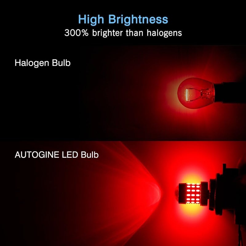 AUTOGINE 4 X Super Bright 9-30V 1156 LED Bulbs for Tail Lights and Brake Lights, Brilliant Red - Image 3