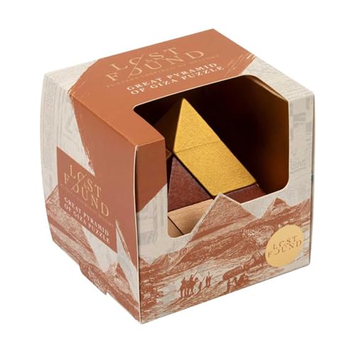 Professor Puzzle Great Pyramid of Giza 3D Wooden Handheld Brainteaser 7 Wonders of The World Logic Precision Challenge Lost Found Collection - Image 5