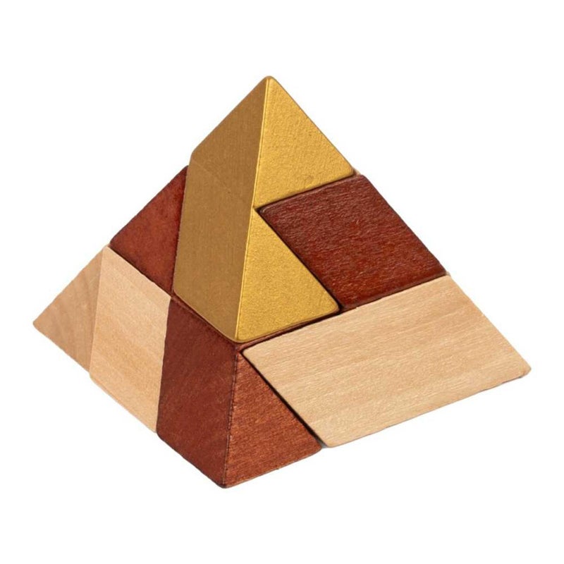 Professor Puzzle Great Pyramid of Giza 3D Wooden Handheld Brainteaser 7 Wonders of The World Logic Precision Challenge Lost Found Collection - Image 3