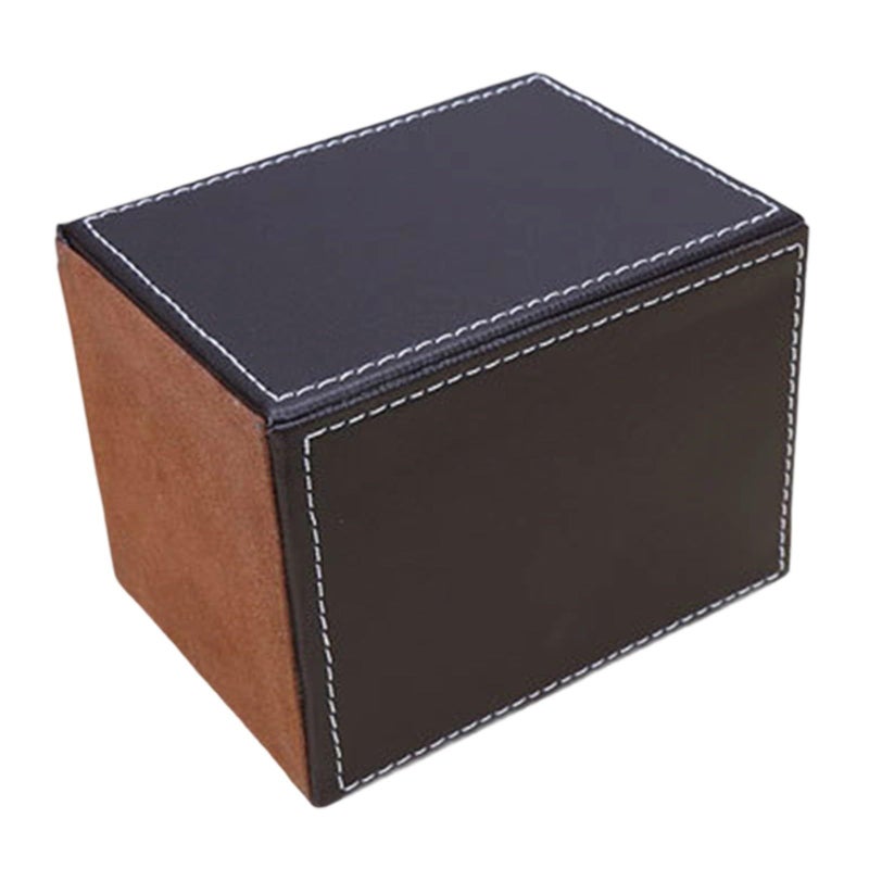 White Marble Leather Pen Holder Desk Organizer Square Pencil Case Office Supply - Image 4