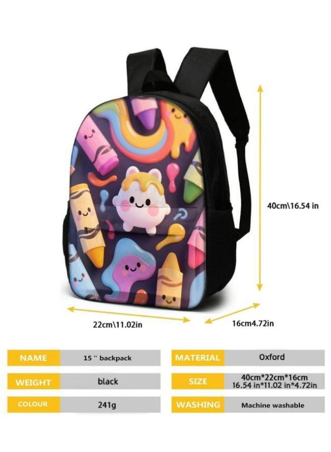 [Super new special offer] Cartoon theme bag three-piece set | double-shoulder + hand-held + storage pen bag | gift self-use good-looking - 141  - Image 5