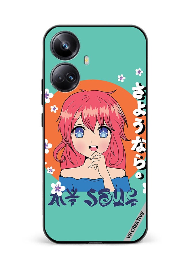 VR CREATIVE Protective Case Cover For Realme 10 Pro Plus Japanese Gril Text Means Good Bye Design Multicolour - Image 1