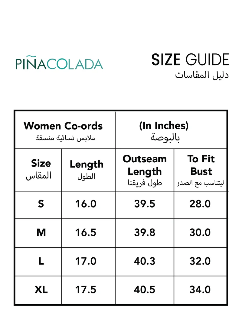 PINACOLADA Women's Lavender Micro Flower Co-Ord Set