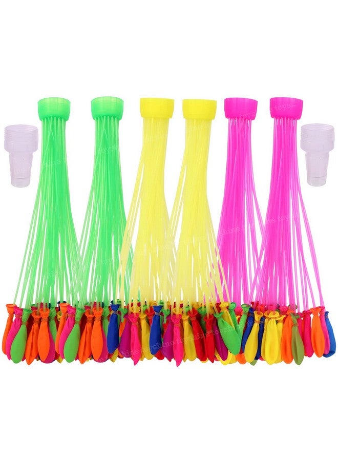 Toyshine Water Balloons Holi for Kids Boys and Girls, three bunches balloons - Games Swimming Pool Outdoor Fun Magic Water Balloons (222 Balloons) - Image 1