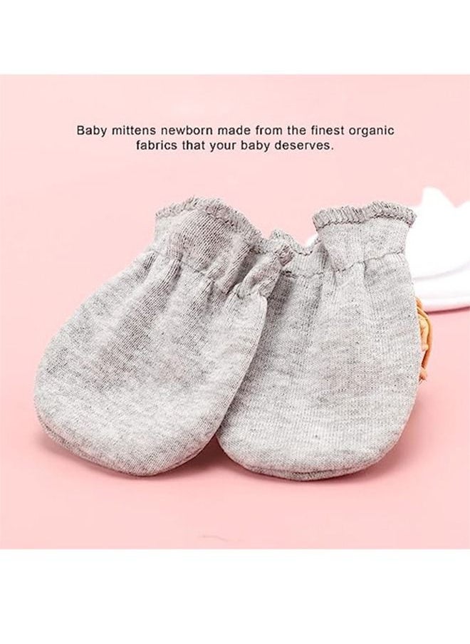 4 Pair Baby i Scratch Mittens for Newborn Boys Girls, Elasticity Adjustable Breathable Meshes No Scratching Gloves Mitts Mits, Suit 0-12 Months Boy And Girl  - Image 3