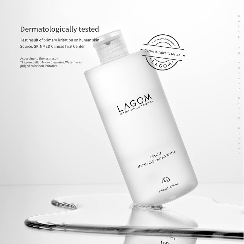 LAGOM Cellup Micro Cleansing Water, Natural Micellar, Moisturizing Face Wash, Facial Cleanser for All Skin Type 11.83 Fl Oz - Image 2