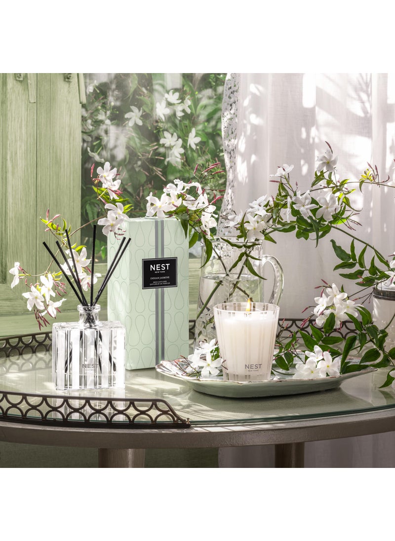 NEST FRAGRANCES NEST New York Scented Classic Candle  Indian Jasmine - 8.1 oz - Up to 60-Hour Burn Time - Reusable Glass Vessel  - Image 4