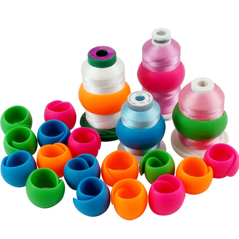 New Brothread 20pcs Thread Spool SaversSpool Huggers  Prevent Tails from Unwinding  No Loose Ends for Sewing and Embroidery Machine Thread Spools