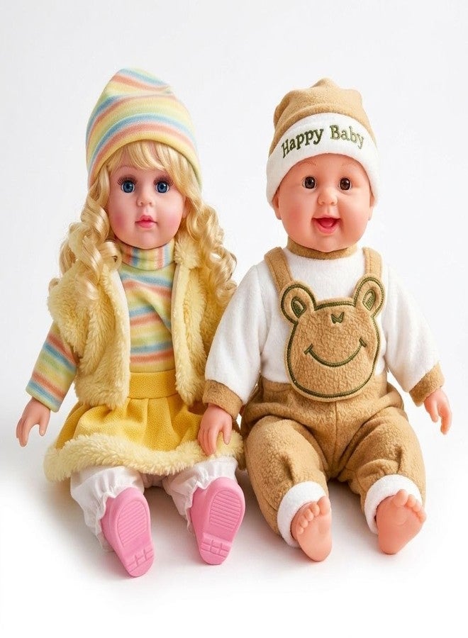 ABSTER ids Musical Talking Doll Combo Set | Soft Plush Baby Dolls with Touch Sound Sensor | Interactive Talking Toy for Boys & Girls | Birthday Gift (Random Color & Design) - Image 1