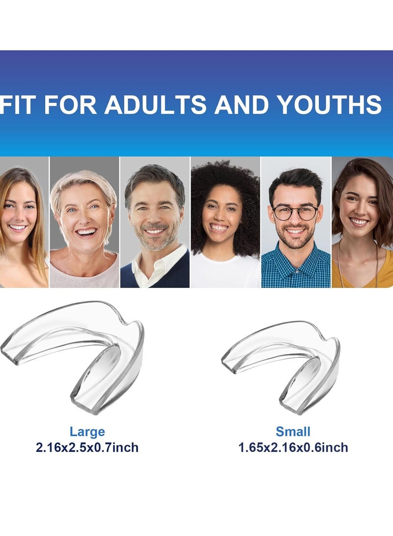 NEATEETH Mouth Guard for Grinding Teeth at Night, Night Guards for Teeth Grinding, Mouthguards for Grinding of Teeth, Night Mouth Guards for Teeth Grinding, Reusable Teeth Grinding Mouth Guard 4 Pack/Two Size  - Image 2