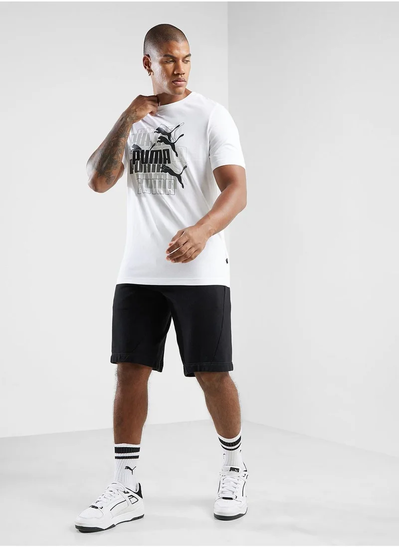 PUMA Graphic Multiple Logo T-Shirt
