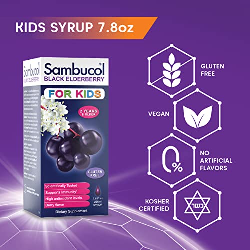 Sambucol Black Elderberry Syrup for Kids - Elderberry Extract Kids, Kids Elderberry Syrup, Black Elderberry for Kids, Kids Immune Support - 7.8 Fl Oz - Image 3
