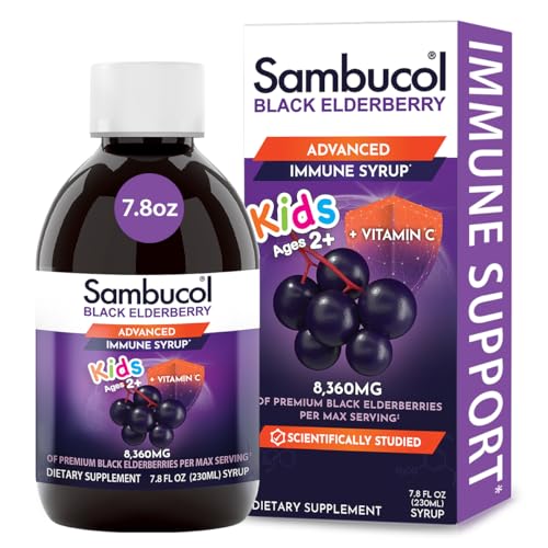 Sambucol Black Elderberry Syrup for Kids - Elderberry Extract Kids, Kids Elderberry Syrup, Black Elderberry for Kids, Kids Immune Support - 7.8 Fl Oz - Image 1