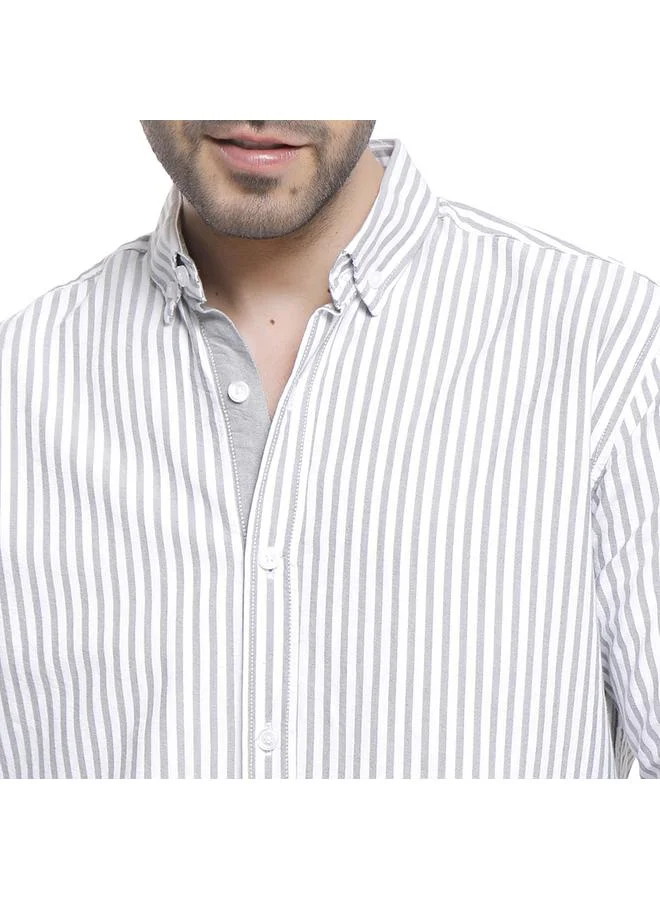 Coup Coup - Stripe Oxford Shirt with Long Sleeves