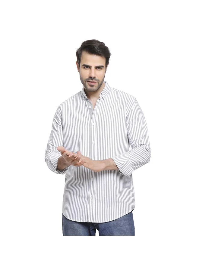 Coup Coup - Stripe Oxford Shirt with Long Sleeves