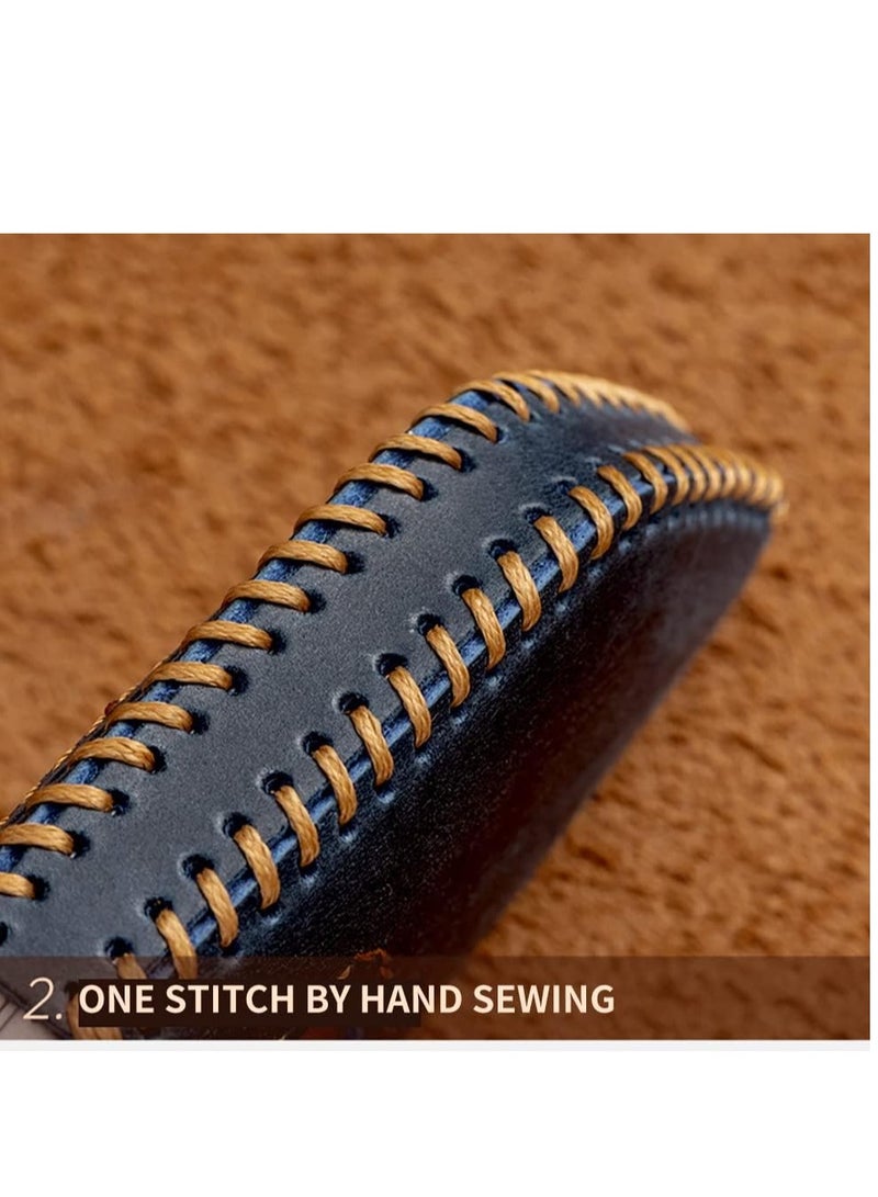 Leather Car key Fob Cover Fit for Mercedes Benz A B C E G K R S Class AMG CLA GLA VITO GLE ML GLK CLK Keyless Entry Smart Key Case Keychain Keyring Accessories (Brown) - Image 4