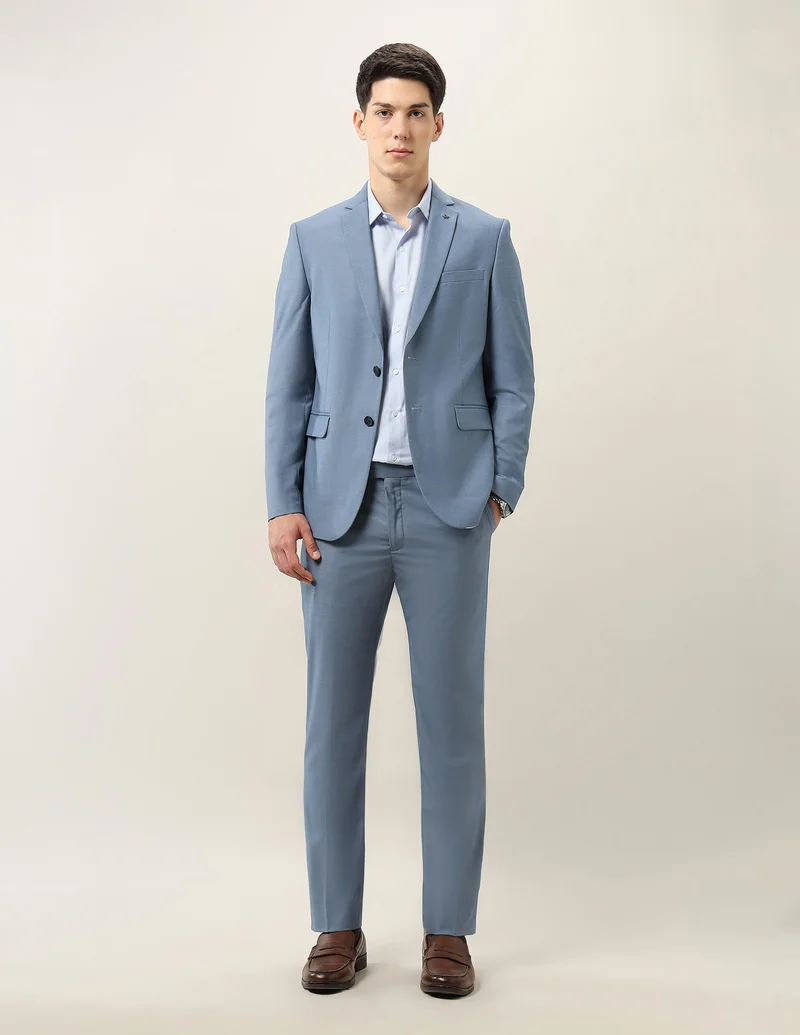 Arrow Blue Cermony Dobby Tailored Fit Suit for Men | Best Price UAE