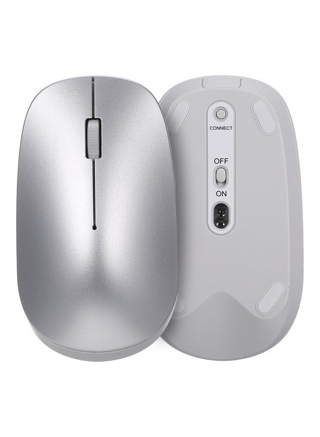 NIBEMINENT Bluetooth 5.0 Wireless Portable Mouse Silver  - Image 1