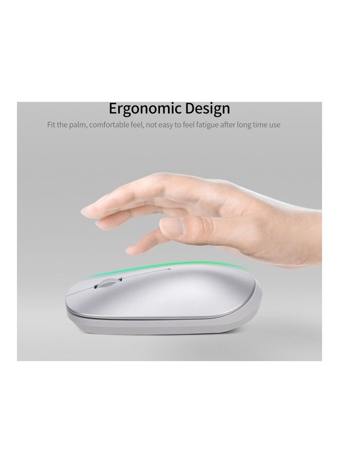 NIBEMINENT Bluetooth 5.0 Wireless Portable Mouse Silver  - Image 4