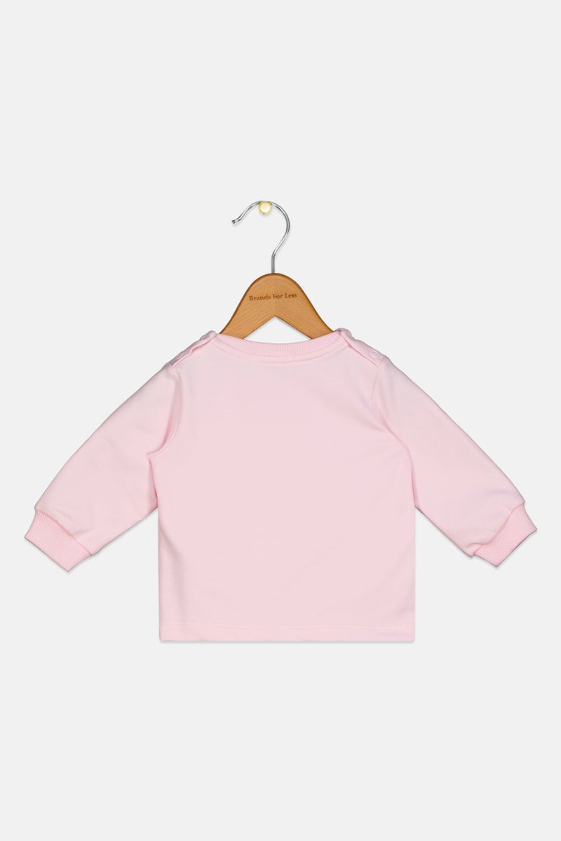 Choupette Toddlers Girl Graphic Print Long Sleeve Top, Pink - Image 2
