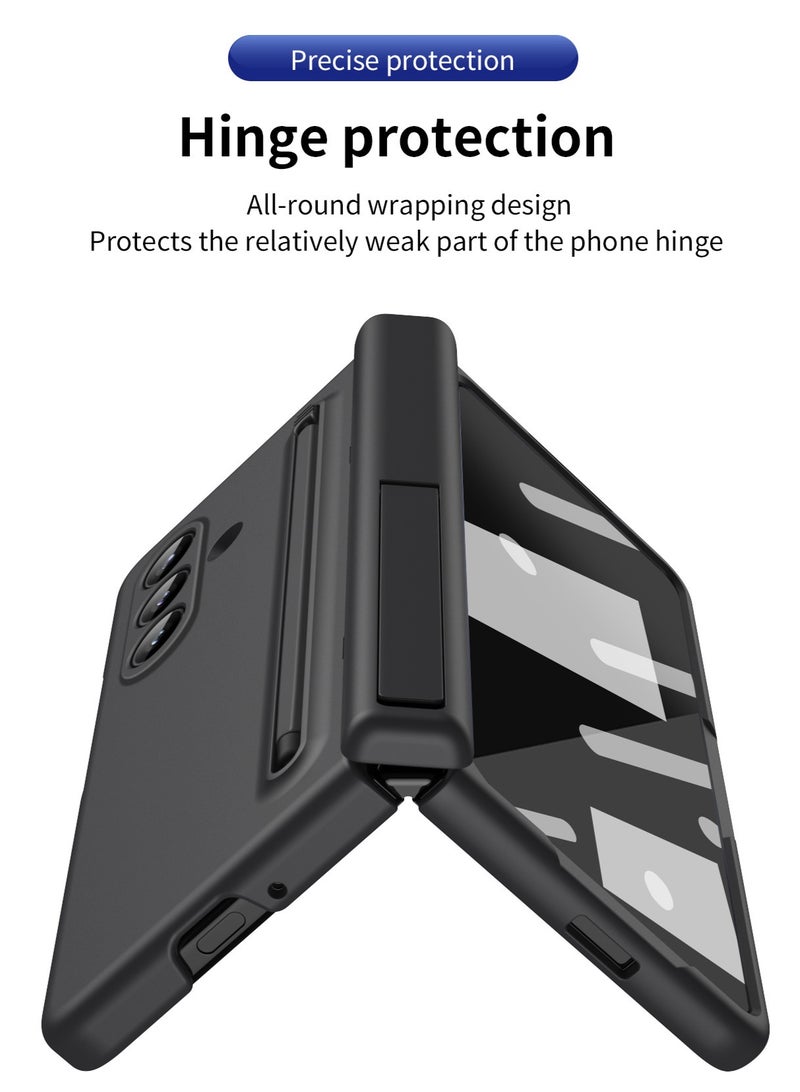 Samsung Galaxy Z Fold 7 Phone Case with Pen Holder and Pen, Hinge Protection, Built-in Screen Protector and Kickstand Protection, Shockproof and Anti-Fingerprint Phone Case - Image 2