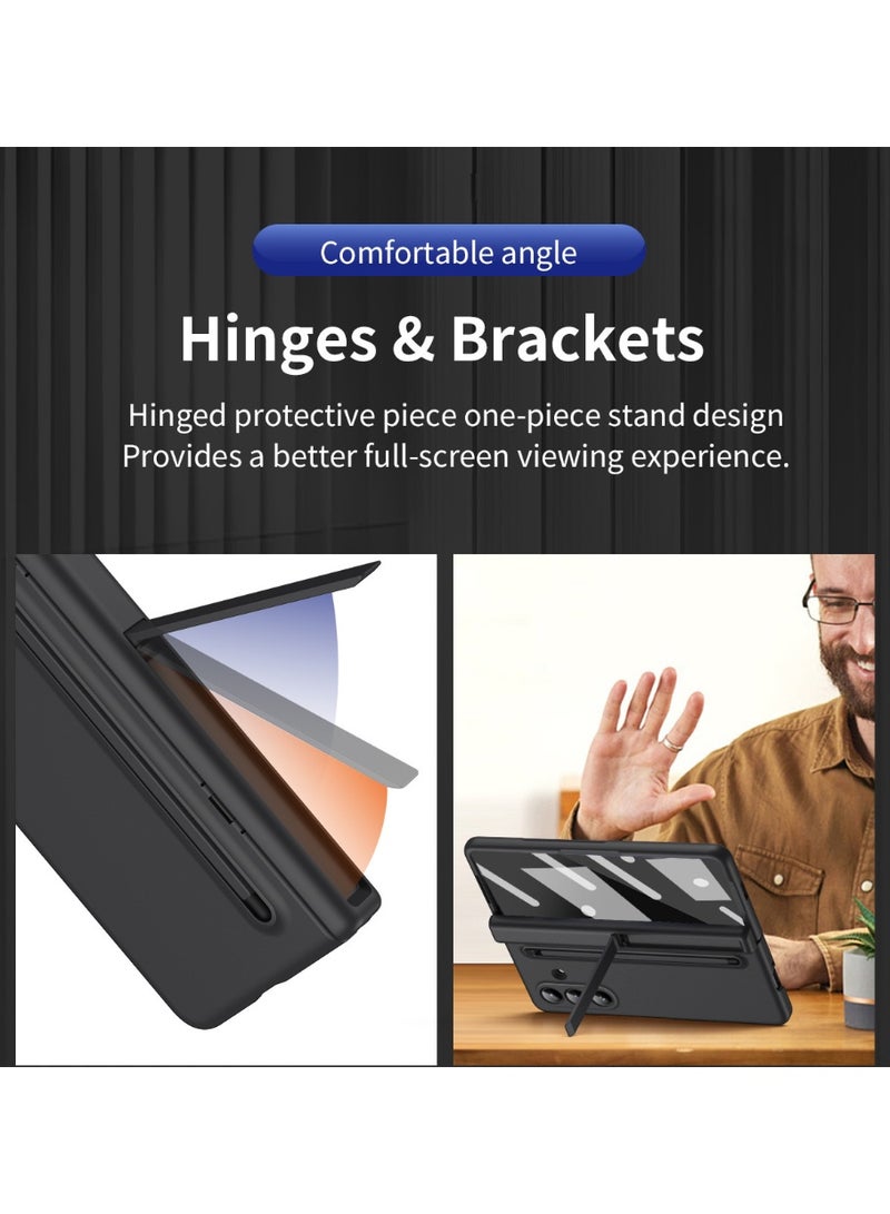 Samsung Galaxy Z Fold 7 Phone Case with Pen Holder and Pen, Hinge Protection, Built-in Screen Protector and Kickstand Protection, Shockproof and Anti-Fingerprint Phone Case - Image 4