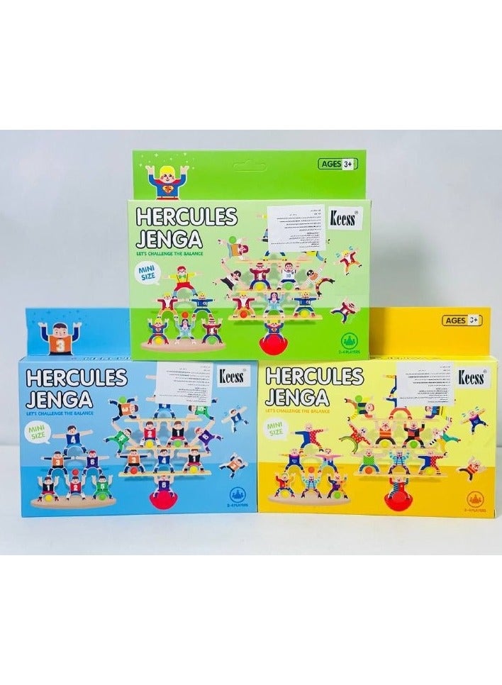 "DIY Wooden Stacking House, Interlocking Hercules Acrobatics, Balancing Competition Building Toys, Wooden Toy for Toddlers, Stacking and Balancing Block Set " - Image 2