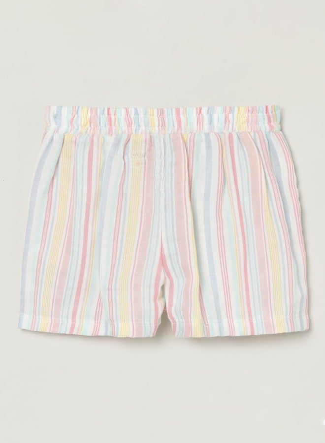 ميلو شورت ميلو قطني مخطط مغسول حيوياً - متعدد الألوان - Image 5