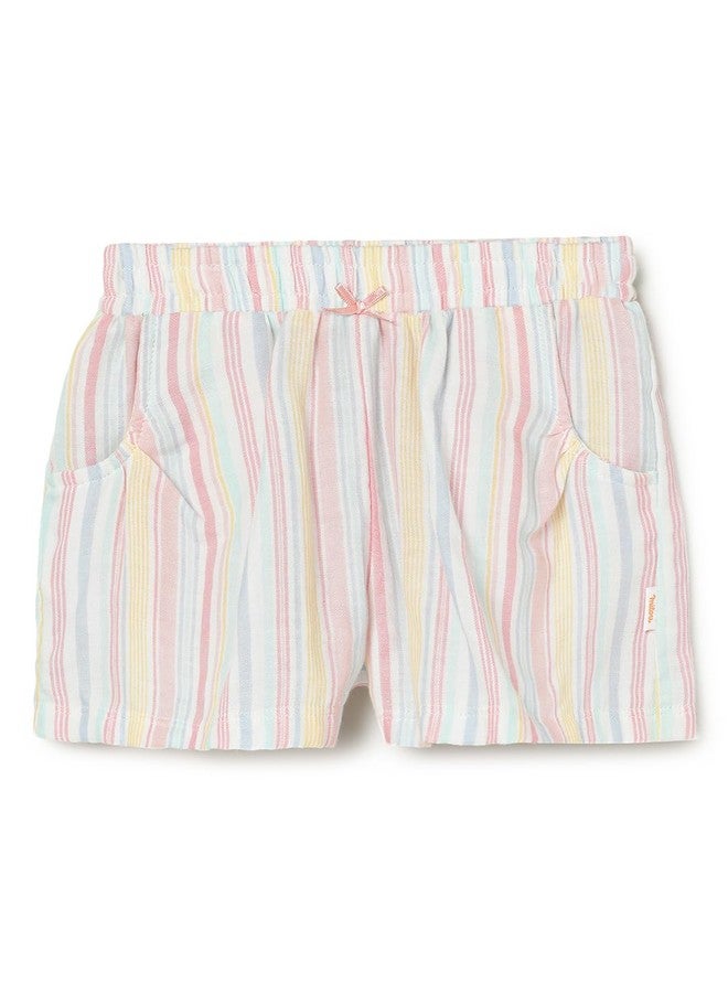 ميلو شورت ميلو قطني مخطط مغسول حيوياً - متعدد الألوان - Image 1