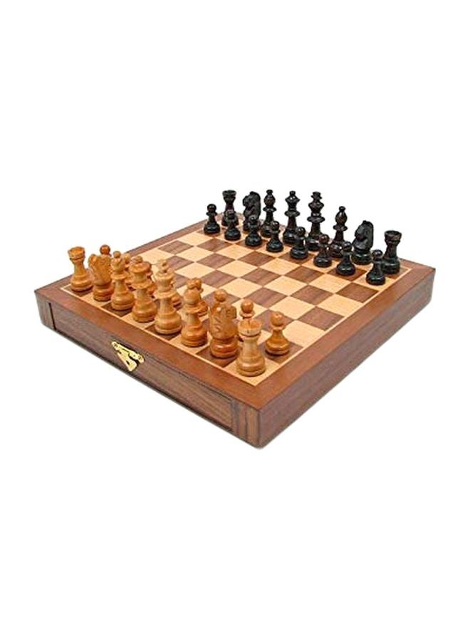 Classic Game Collection Woody Magnetic Travel Chess Set - Image 1