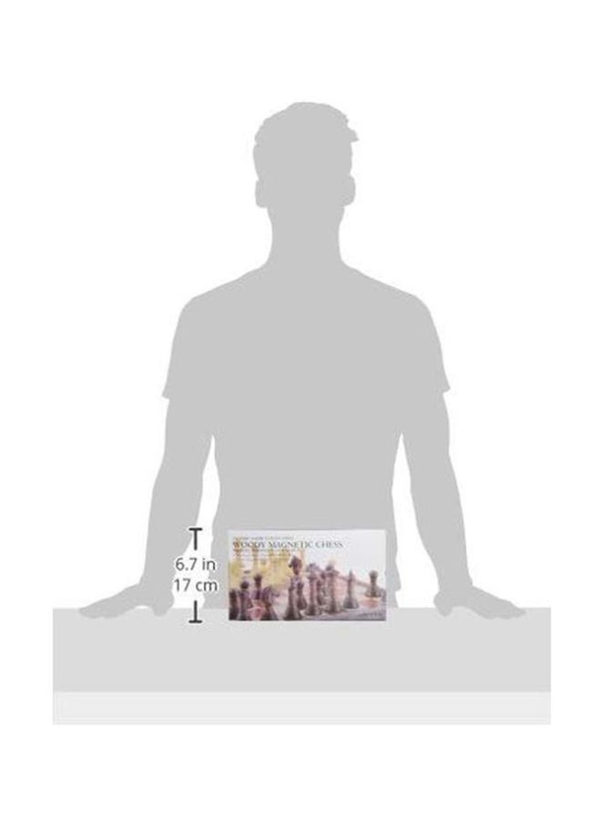 Classic Game Collection Woody Magnetic Travel Chess Set - Image 2
