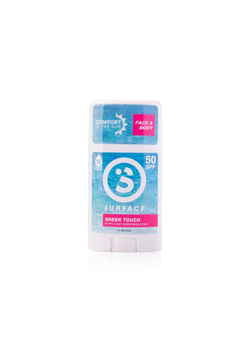 surface sun systems - Surface TROPIX Sheer Touch Sunscreen Stick, Water Resistant, UVA/UVB Broad Spectrum, Fast Drying Protection, PABA Free - SPF 50-1 PACK - Image 1