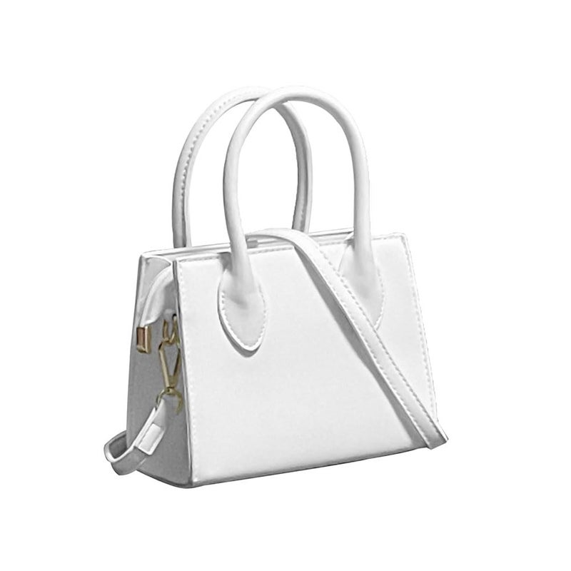 saursmehat Small crossbody bags for women faux leather trendy clutch mini purses and handbags (White) - Image 4