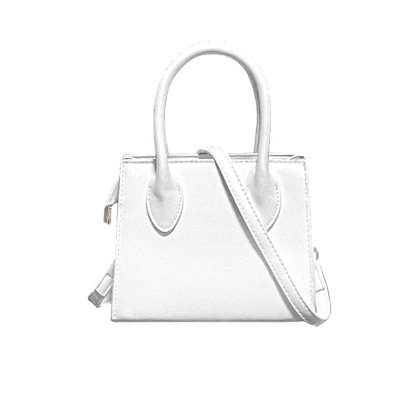 saursmehat Small crossbody bags for women faux leather trendy clutch mini purses and handbags (White) - Image 1